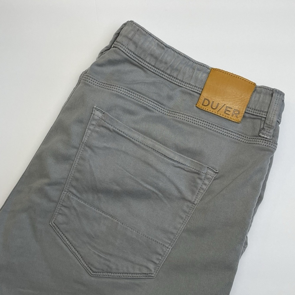 DU/ER Duer N2X No Sweat Slim‎ Fit Jogger Pants Mens 38x29 Gray 5-Pocket Stretch